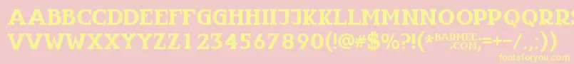 Infantyl Font – Yellow Fonts on Pink Background