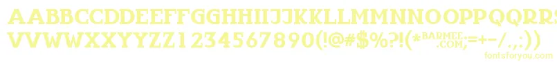 Infantyl Font – Yellow Fonts on White Background