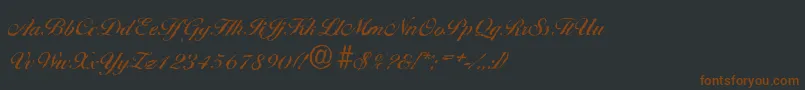 フォントBallantinesantiqueMediumRegular – 黒い背景に茶色のフォント
