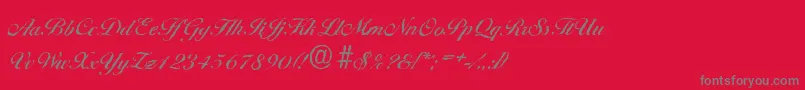 フォントBallantinesantiqueMediumRegular – 赤い背景に灰色の文字