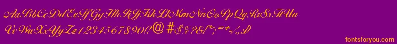 BallantinesantiqueMediumRegular Font – Orange Fonts on Purple Background