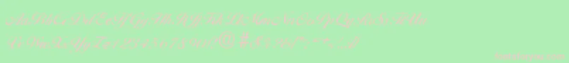 BallantinesantiqueMediumRegular Font – Pink Fonts on Green Background