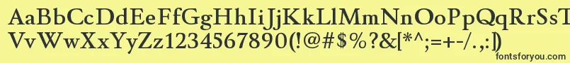 WinthorpesbRegular Font – Black Fonts on Yellow Background