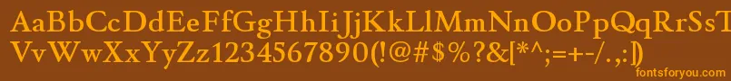 WinthorpesbRegular Font – Orange Fonts on Brown Background