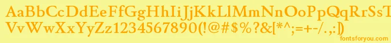 WinthorpesbRegular Font – Orange Fonts on Yellow Background