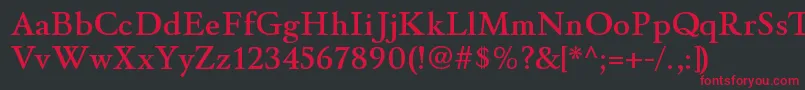 WinthorpesbRegular Font – Red Fonts on Black Background