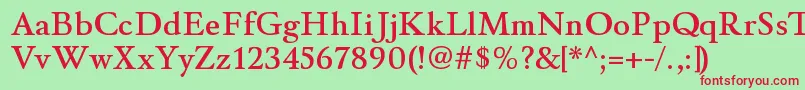 WinthorpesbRegular Font – Red Fonts on Green Background