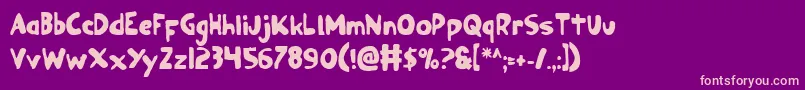 Ozyv2b Font – Pink Fonts on Purple Background
