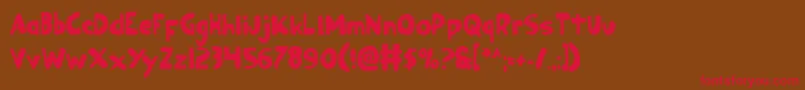 Ozyv2b Font – Red Fonts on Brown Background