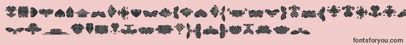 Police BlackOrnamentsFree – polices noires sur fond rose