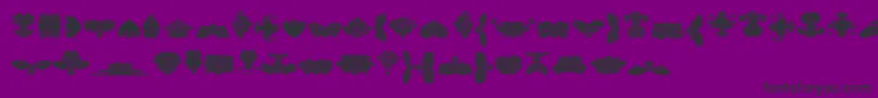 BlackOrnamentsFree Font – Black Fonts on Purple Background