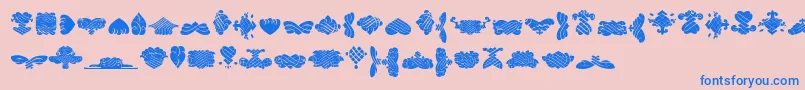 BlackOrnamentsFree Font – Blue Fonts on Pink Background