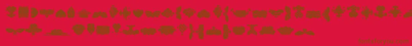 BlackOrnamentsFree Font – Brown Fonts on Red Background