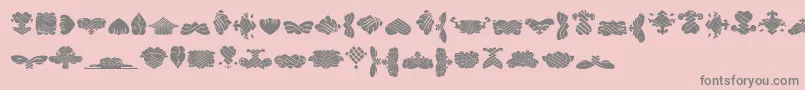 BlackOrnamentsFree Font – Gray Fonts on Pink Background