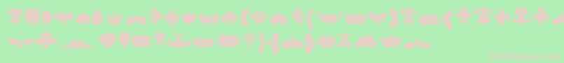 BlackOrnamentsFree Font – Pink Fonts on Green Background