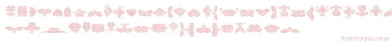 BlackOrnamentsFree Font – Pink Fonts on White Background