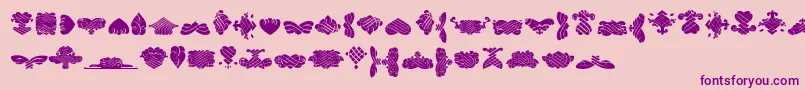 フォントBlackOrnamentsFree – ピンクの背景に紫のフォント