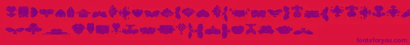BlackOrnamentsFree Font – Purple Fonts on Red Background