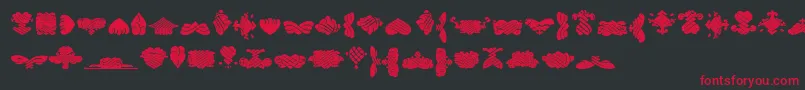 BlackOrnamentsFree Font – Red Fonts on Black Background