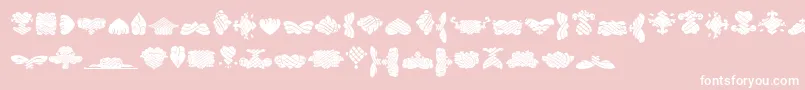 フォントBlackOrnamentsFree – ピンクの背景に白い文字
