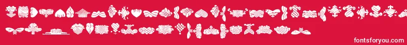 BlackOrnamentsFree Font – White Fonts on Red Background