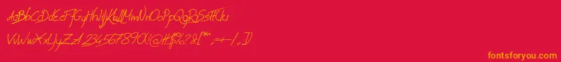 Coire Font – Orange Fonts on Red Background
