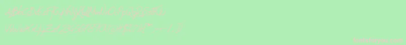 Coire Font – Pink Fonts on Green Background