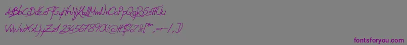 Coire Font – Purple Fonts on Gray Background