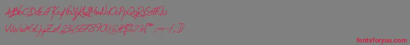 Coire Font – Red Fonts on Gray Background