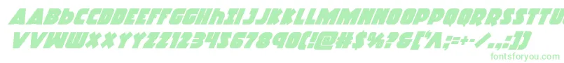フォントRacketsquadsuperital – 緑のフォント