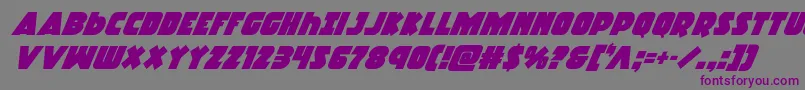 Racketsquadsuperital Font – Purple Fonts on Gray Background