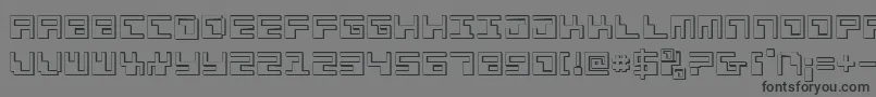 Phaser Bank 3D Font – Black Fonts on Gray Background