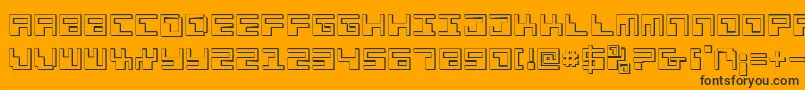 Phaser Bank 3D Font – Black Fonts on Orange Background