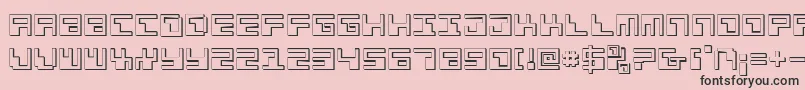 Phaser Bank 3D Font – Black Fonts on Pink Background