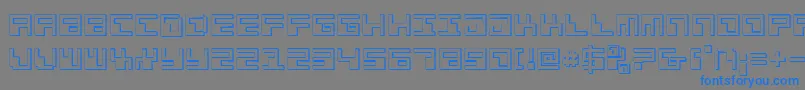 Phaser Bank 3D Font – Blue Fonts on Gray Background