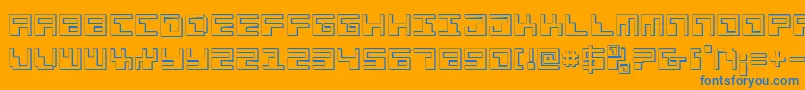 Phaser Bank 3D Font – Blue Fonts on Orange Background