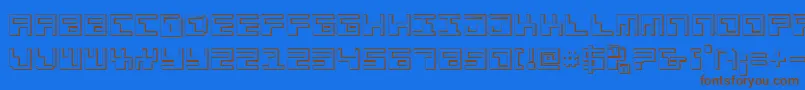 Phaser Bank 3D Font – Brown Fonts on Blue Background