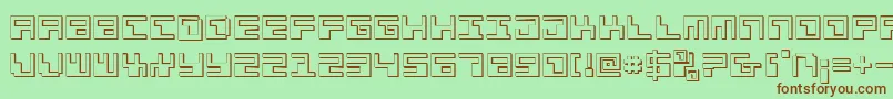 Phaser Bank 3D Font – Brown Fonts on Green Background