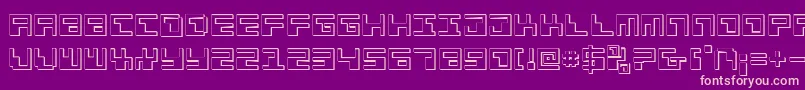 Phaser Bank 3D Font – Pink Fonts on Purple Background