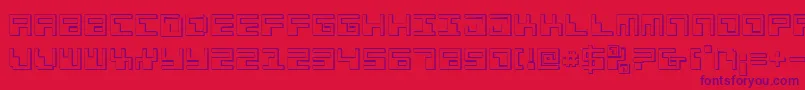 Phaser Bank 3D Font – Purple Fonts on Red Background