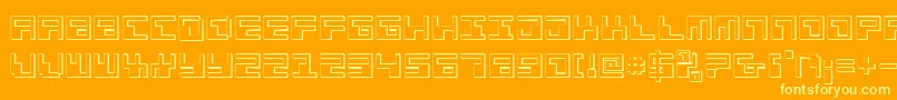 Phaser Bank 3D Font – Yellow Fonts on Orange Background