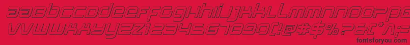 Шрифт Stareagle3Dital – чёрные шрифты на красном фоне