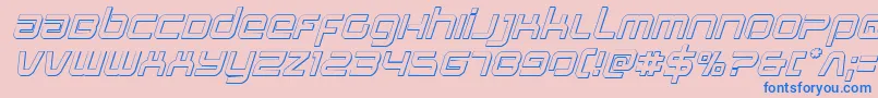 Stareagle3Dital-Schriftart – Blaue Schriften auf rosa Hintergrund