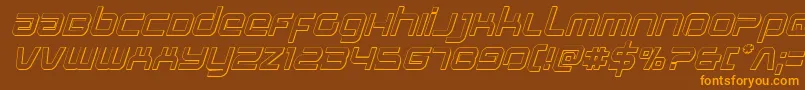 Stareagle3Dital Font – Orange Fonts on Brown Background