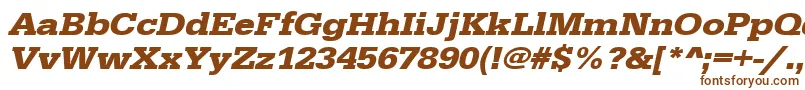 UrwegyptiennetextwidBoldOblique Font – Brown Fonts on White Background