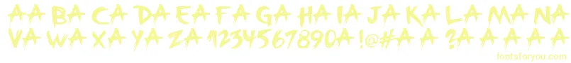 Broken-Schriftart – Gelbe Schriften