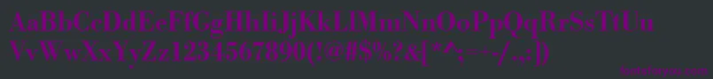 Шрифт Urwbodonitmednar – фиолетовые шрифты на чёрном фоне