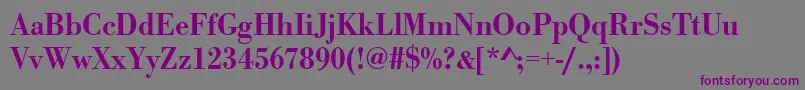 Urwbodonitmednar Font – Purple Fonts on Gray Background