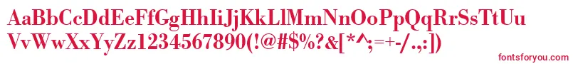 Urwbodonitmednar Font – Red Fonts on White Background