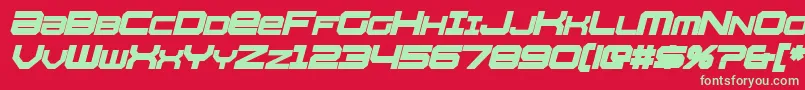WhittleBoldItalic Font – Green Fonts on Red Background